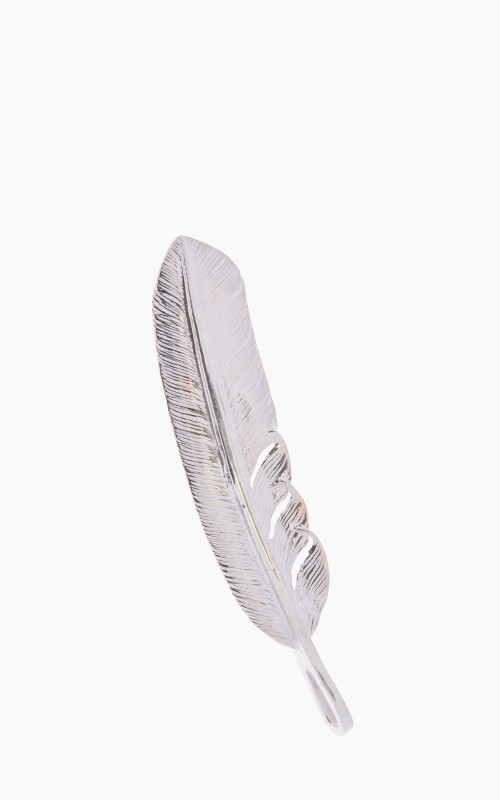 First Arrow's P-001L (L) Feather Pendant Silver