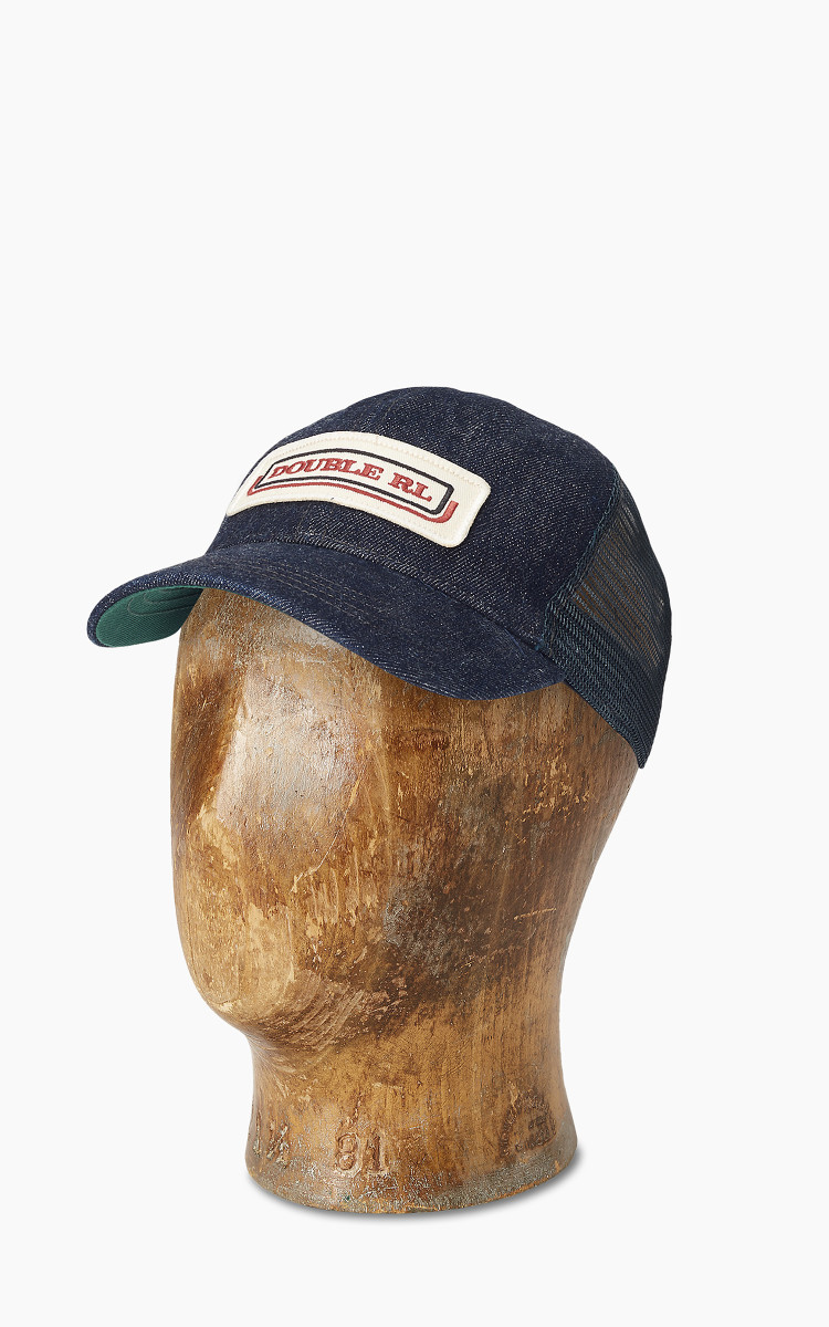 RRL Denim Mesh Trucker Cap Indigo | Cultizm