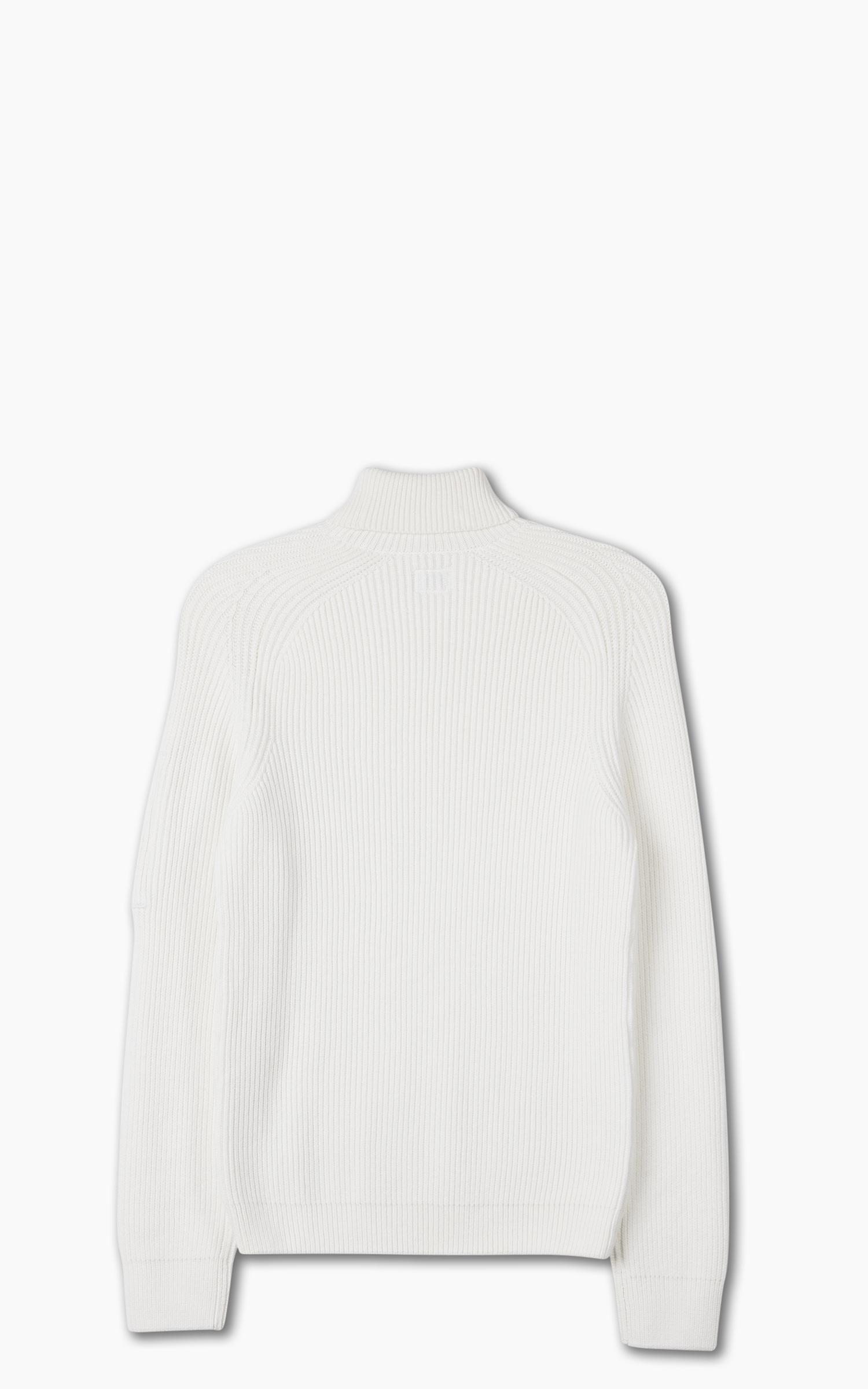 C.P. Company Full Rib Roll Neck Jumper White Cultizm