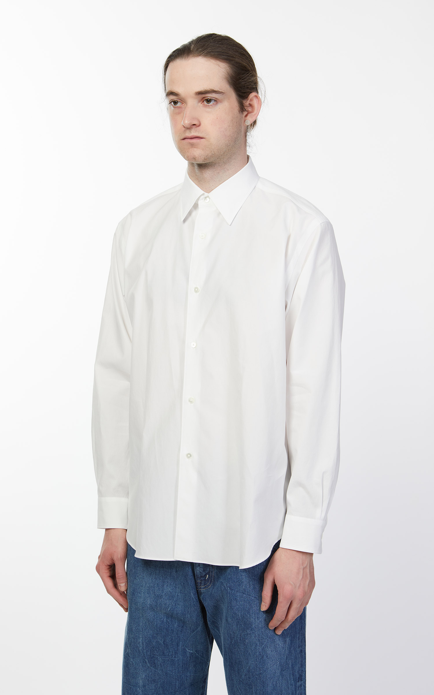 Auralee Washed Finx Twill Shirt White | Cultizm