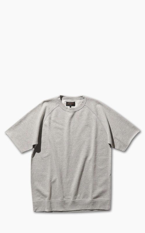 Beams Plus Cut-Off Short Sleeve Sweatshirt Heather Grey