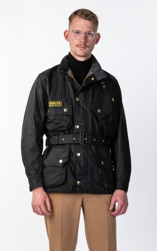 Barbour International Original Wax Jacket Black | Cultizm