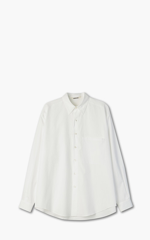 Auralee Washed Finx Twill Big Shirt White