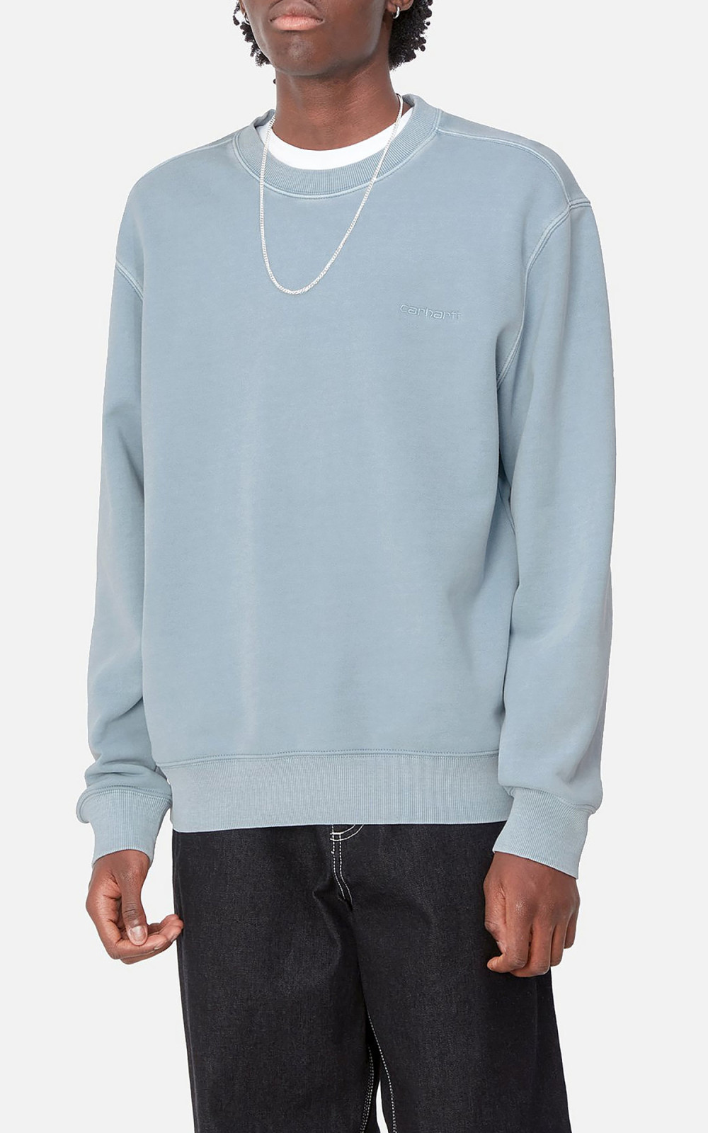 Carhartt WIP Duster Script Sweat Misty Sky | Cultizm