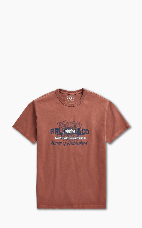 RRL Jersey Graphic T-Shirt Vintage Orange