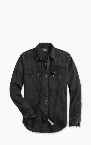 RRL Sawtooth Western Shirt Denim Black