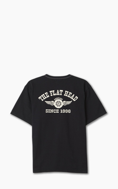 The Flat Head FN-THC-202 Flying Wheel T-Shirt Black