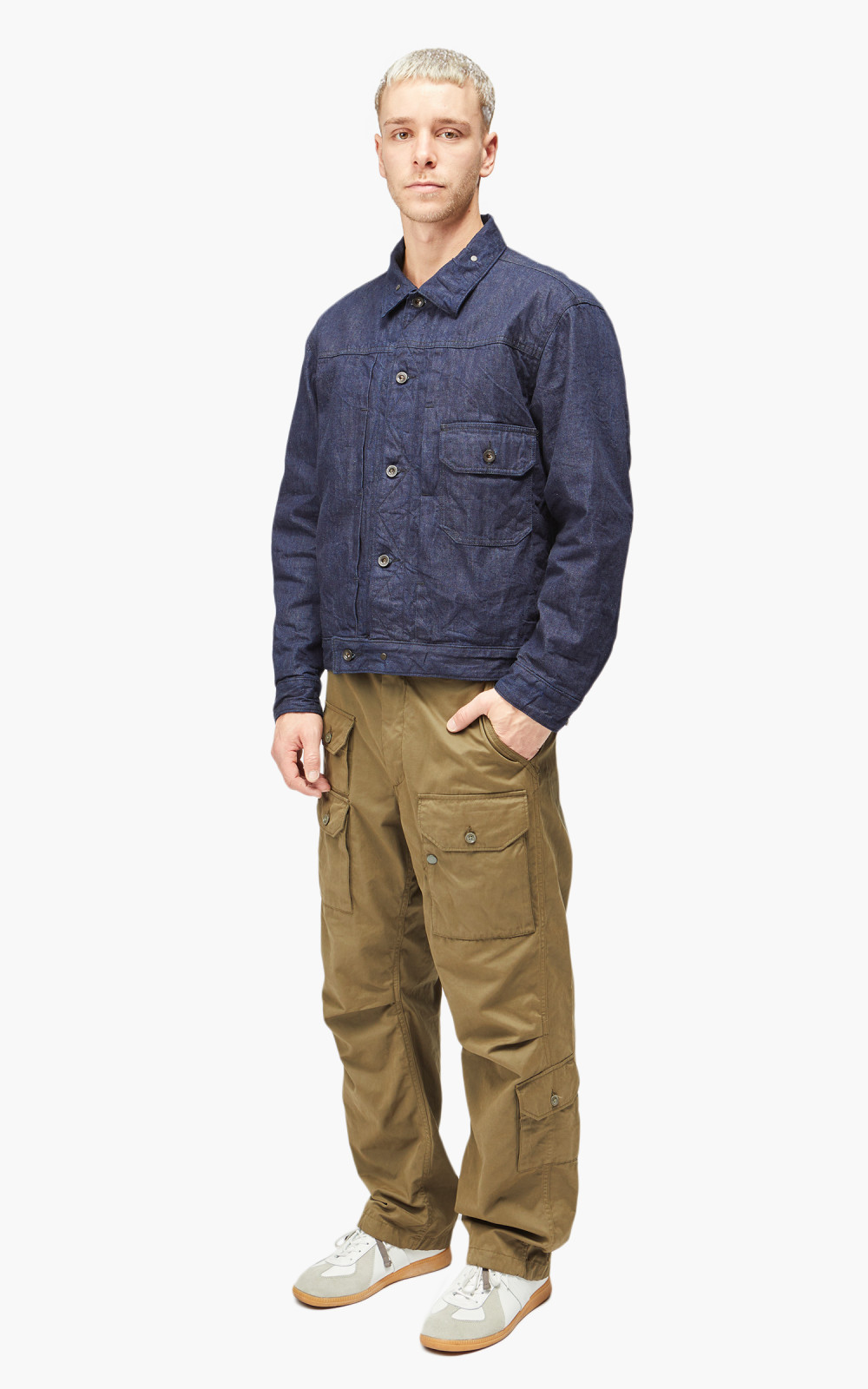 Engineered garments fashion trucker jacket