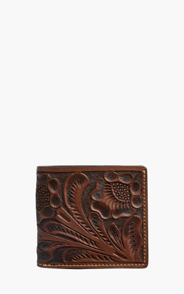 RRL Hand-Tooled Leather Billfold Wallet Brown