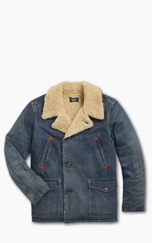 RRL Hitching Fleece-Denim Ranch Jacket Hitching Wash