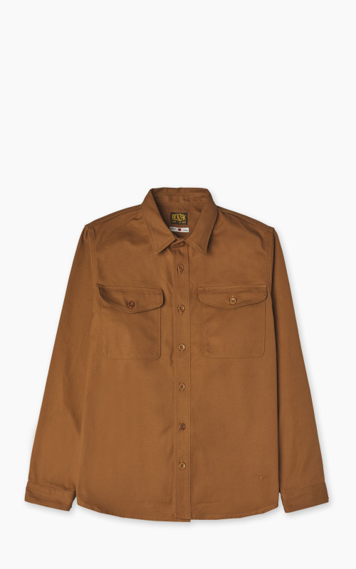 Benzak BWS-04 Scout Overshirt Duck Canvas Selvedge Brown