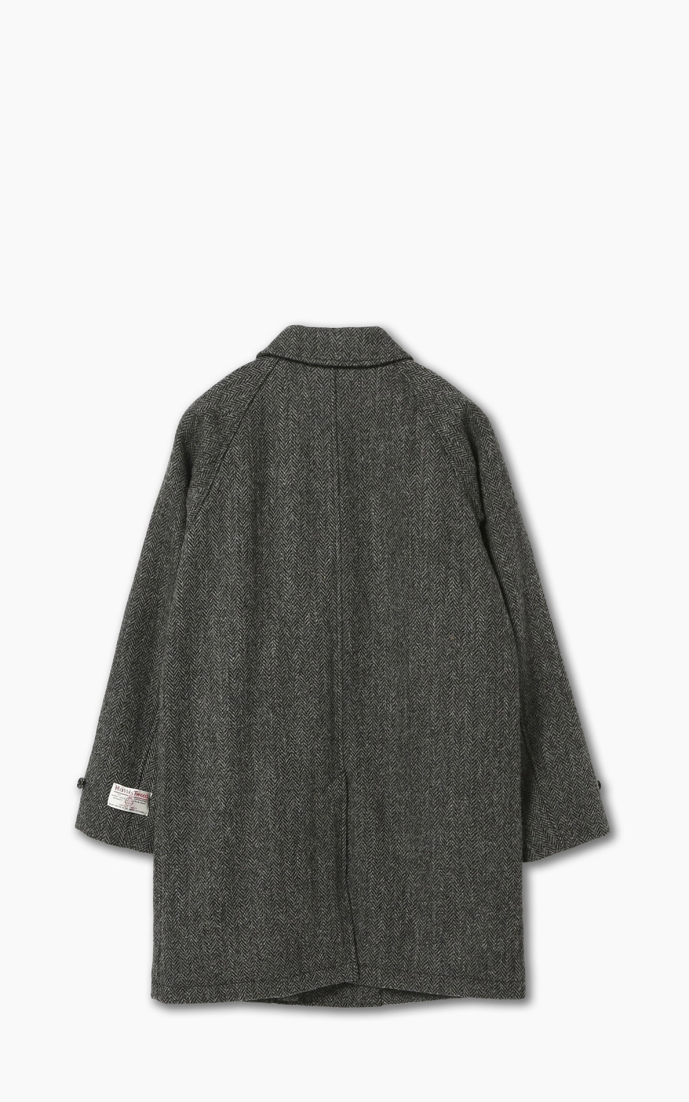 Beams Plus Harris Tweed Baru Color Coat Grey Herringbone | Cultizm