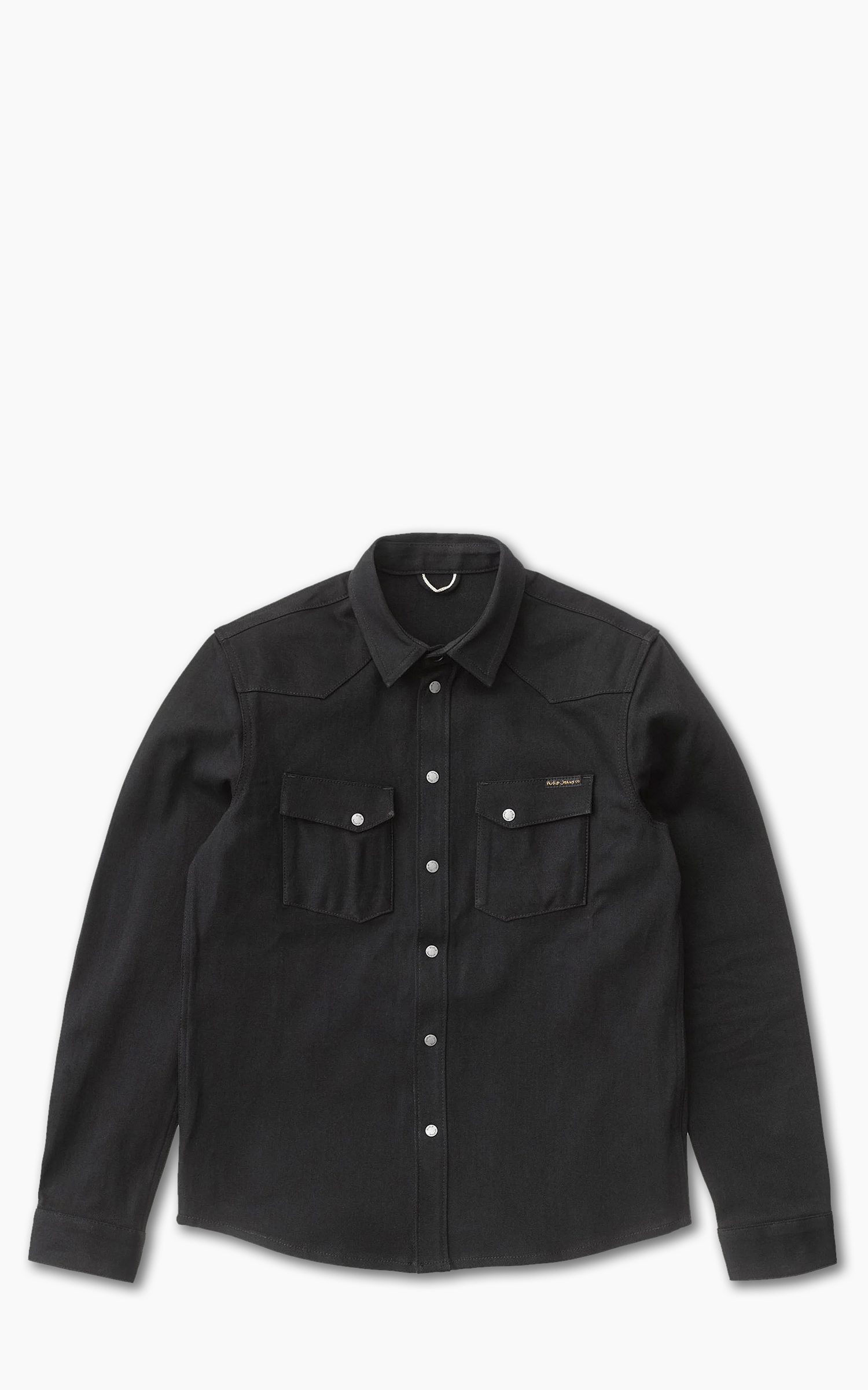 Nudie Jeans Jonas Denim Shirt Dry Black Selvage | Cultizm