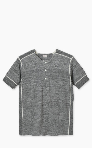 Stevenson Overall Co. SideFlex Loopwheeled Henley Heather Grey