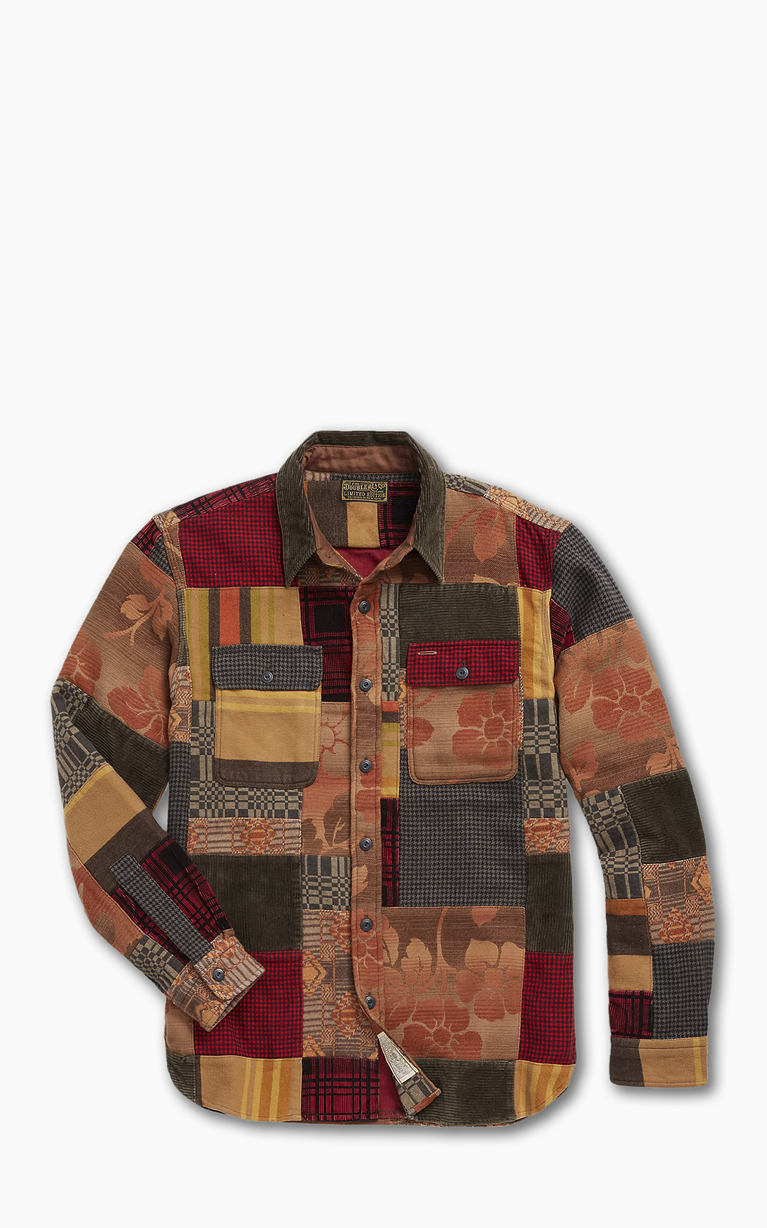 RRL Patchwork Workshirt Red Multi