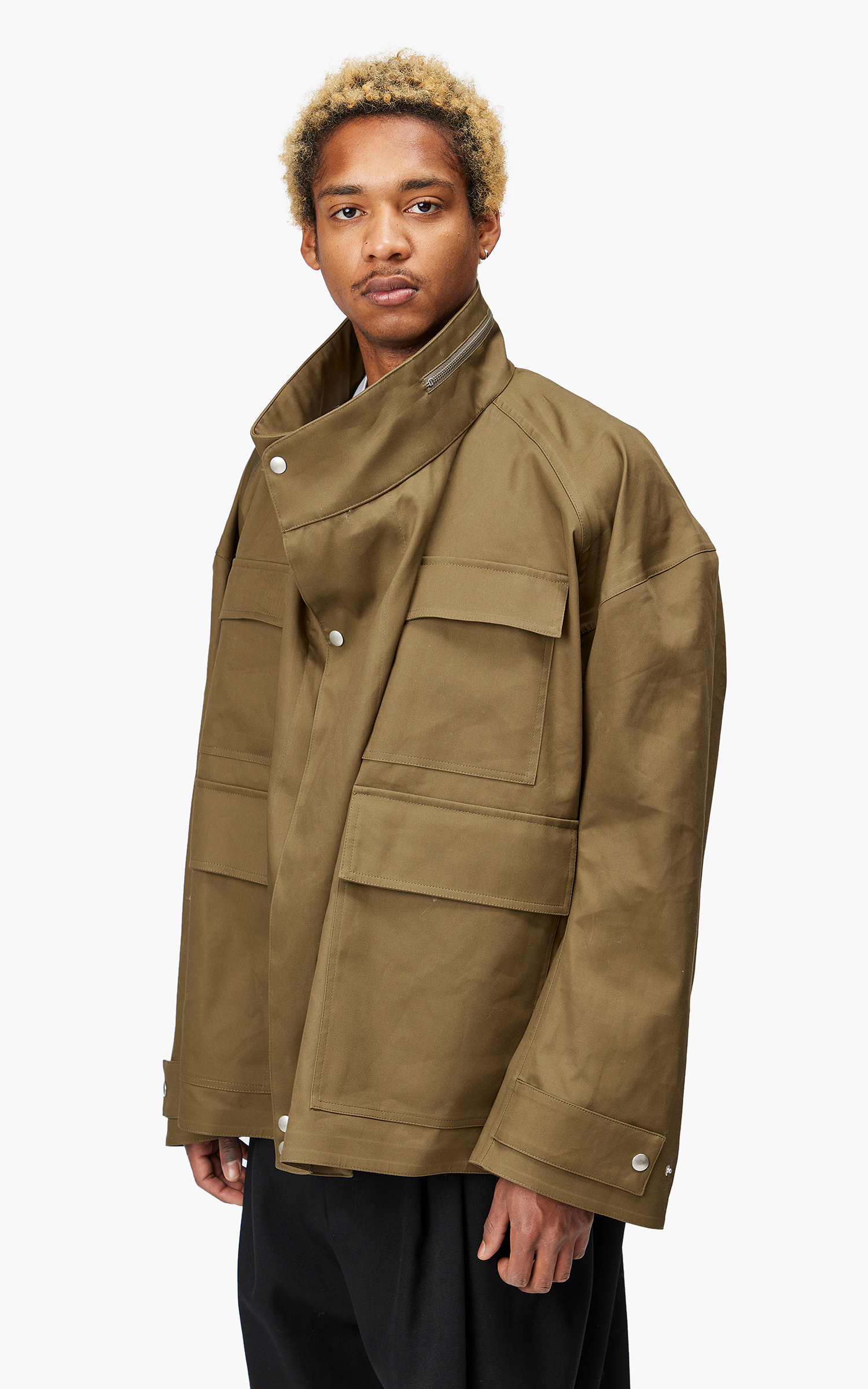 Hed Mayner Waterproof Cropped Parka Olive | Cultizm