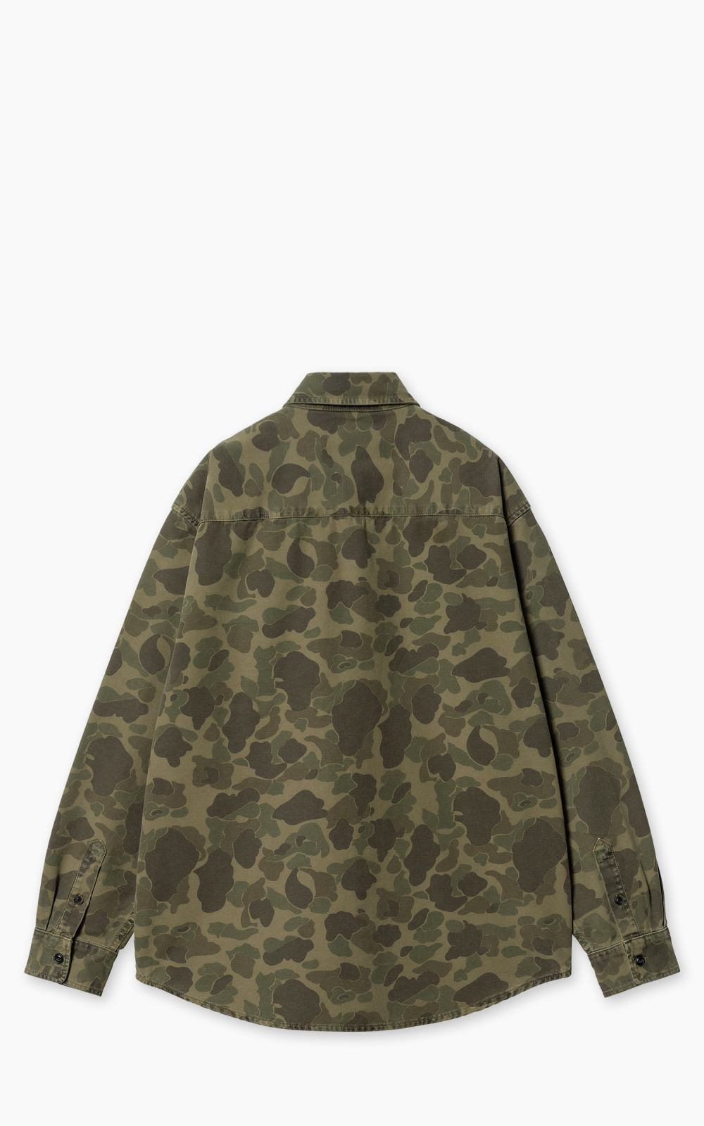 Carhartt WIP L/S Duck Shirt Camo Duck Green/Office Green | Cultizm