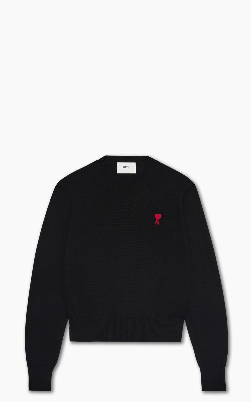 AMI Paris Pull Red ADC Sweater Black