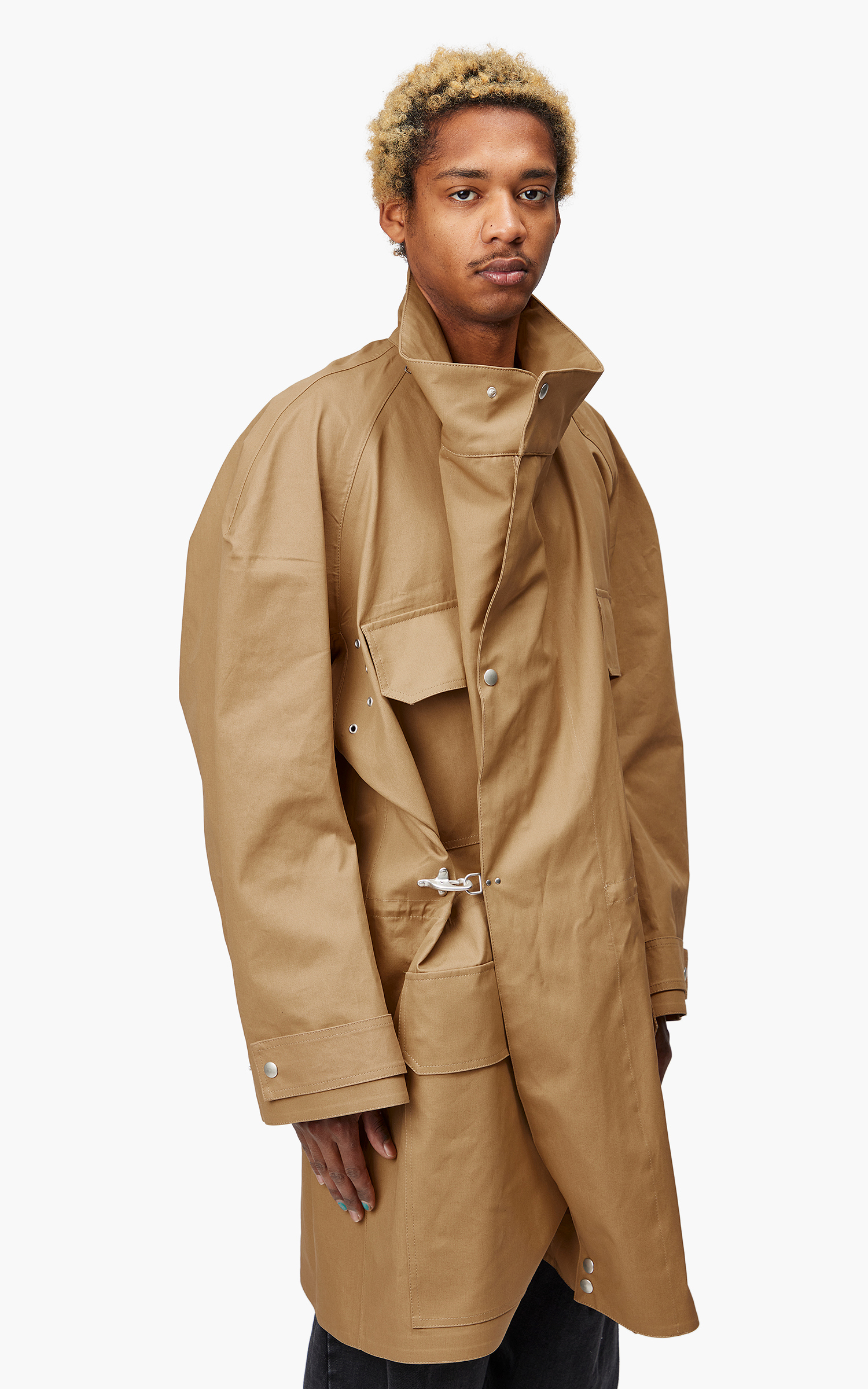 Hed Mayner Waterproof Raglan Parka Camel | Cultizm