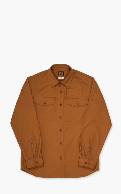 Benzak BWS-04 Scout Overshirt Duck Canvas Selvedge Brown