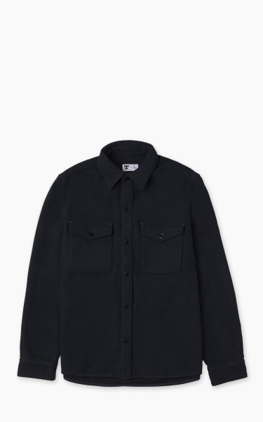 Tellason Wool Shirt Panno Over Navy