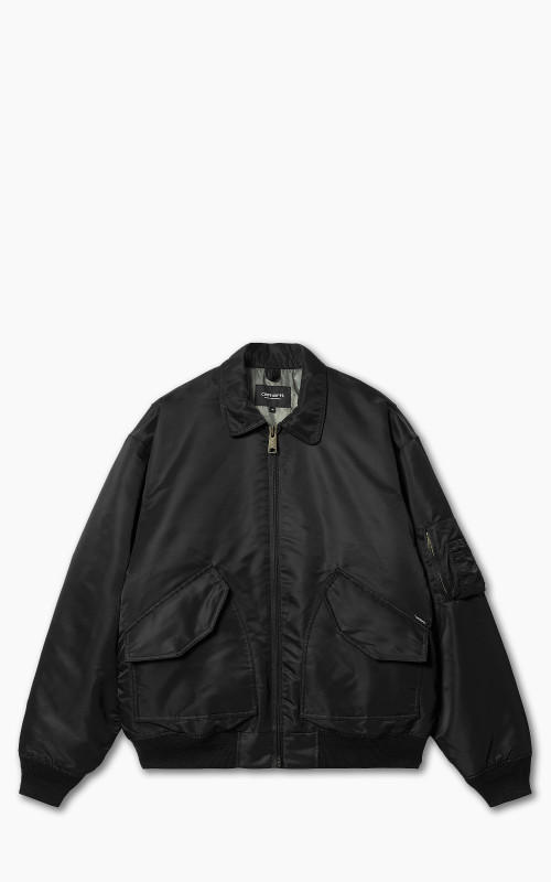 Carhartt WIP Olten Bomber Jacket Nylon Black/Smoke Green