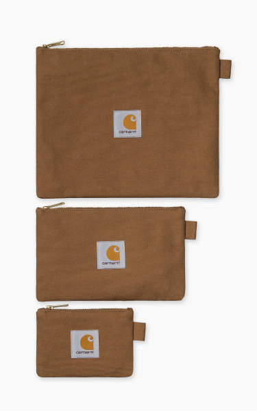 Carhartt WIP Canvas Pouch Set Hamilton Brown