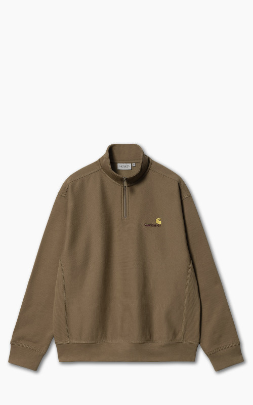 Carhartt WIP Half Zip American Script Sweatshirt Buffalo | Cultizm