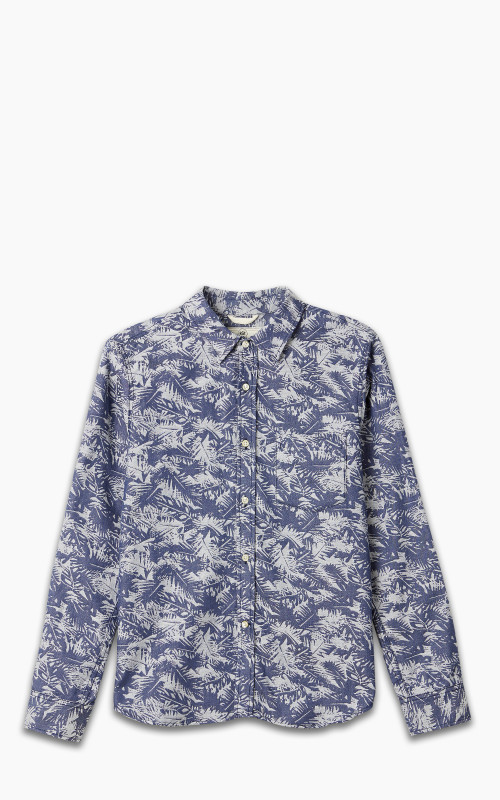 Rogue Territory Oxford Shirt Palm Jacquard Indigo