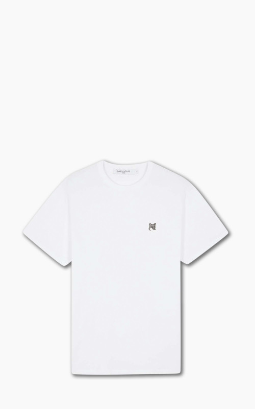 Maison Kitsuné Grey Fox Head Patch Classic T-Shirt White