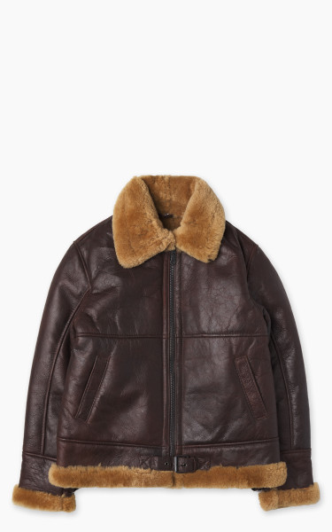 Military Surplus B-46 Shearling Flight Leather Jacket Brown