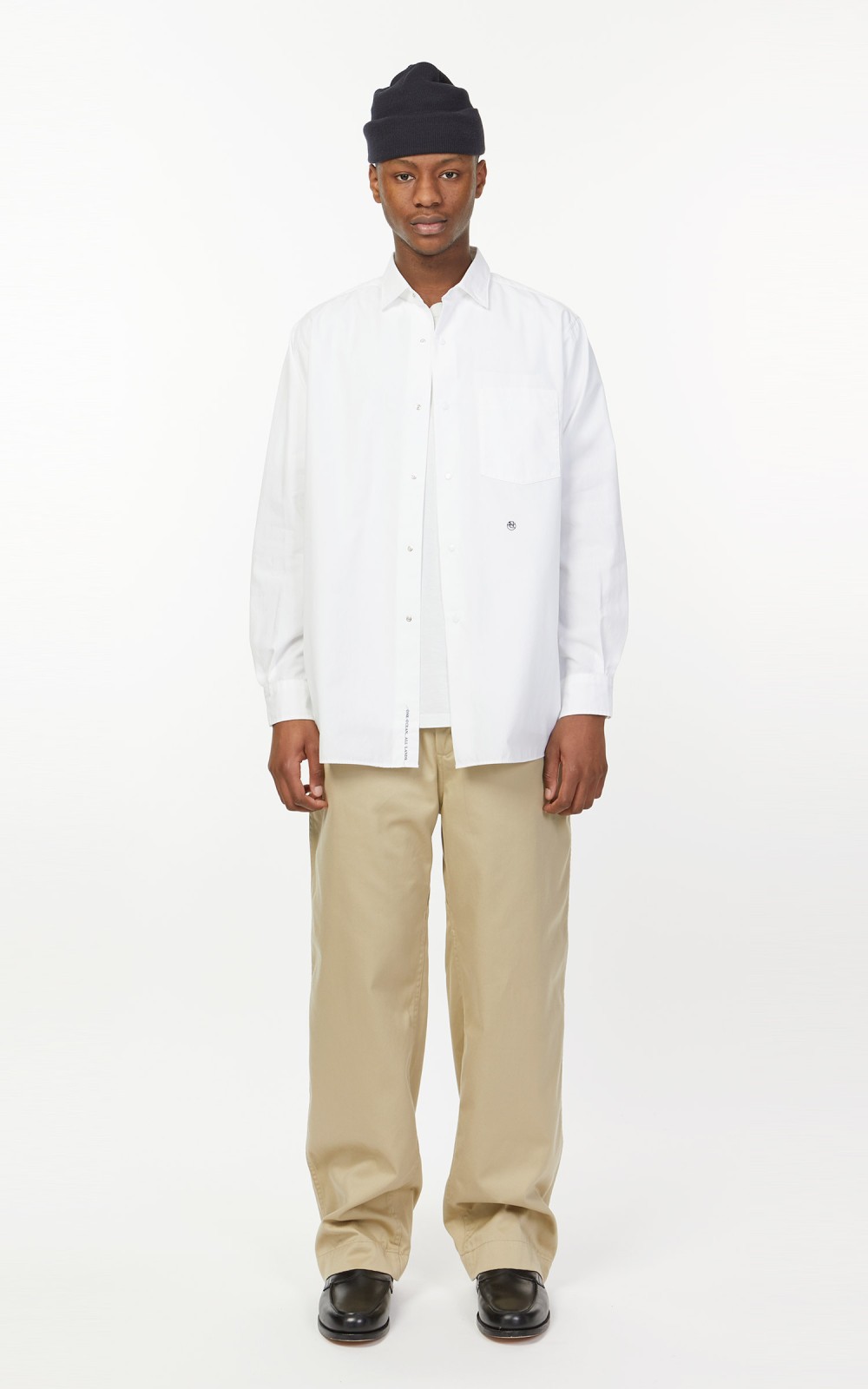 Nanamica Regular Collar Wind Shirt Off White | Cultizm