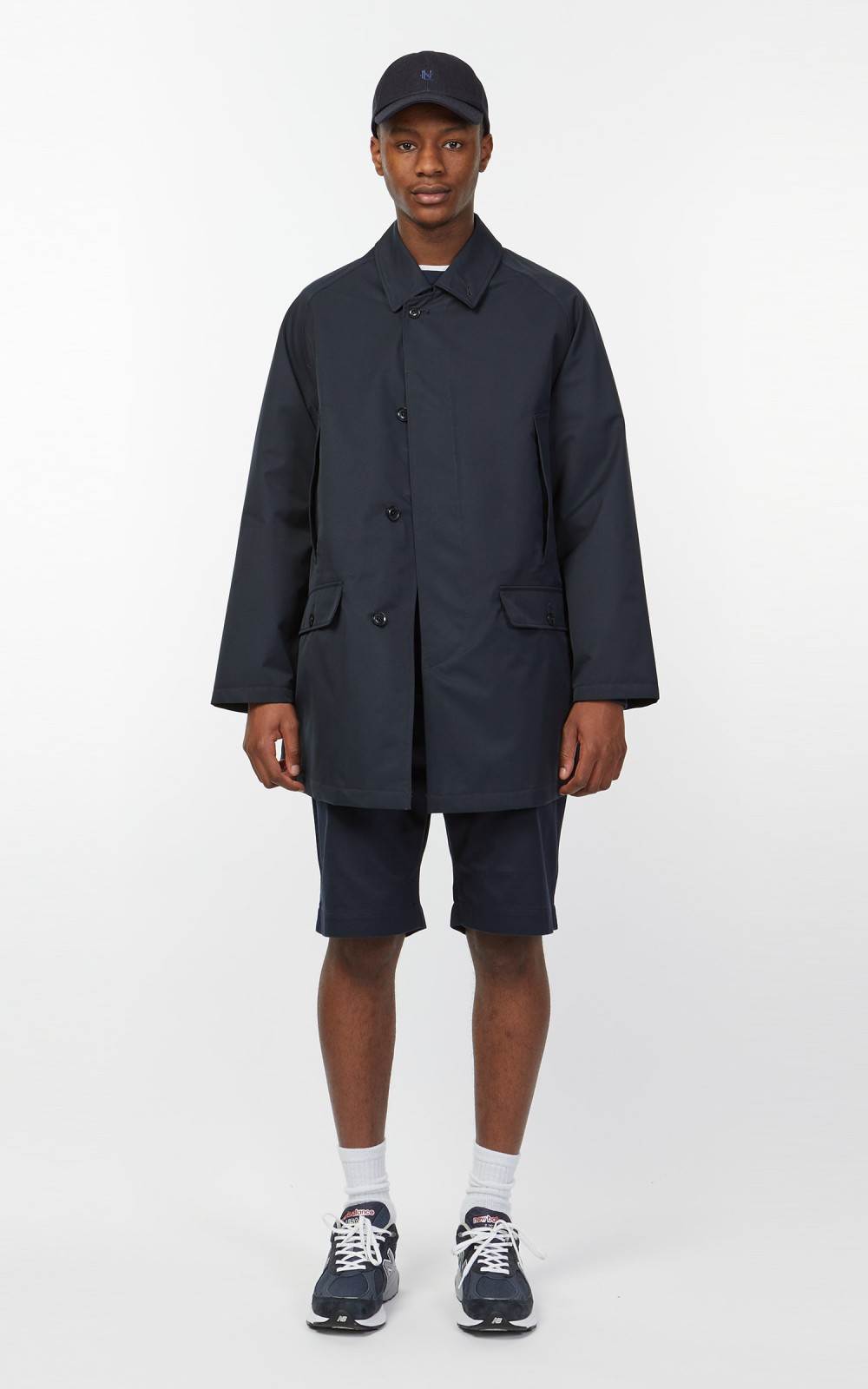 Nanamica 2L GORE-TEX Short Soutien Collar Coat Navy | Cultizm