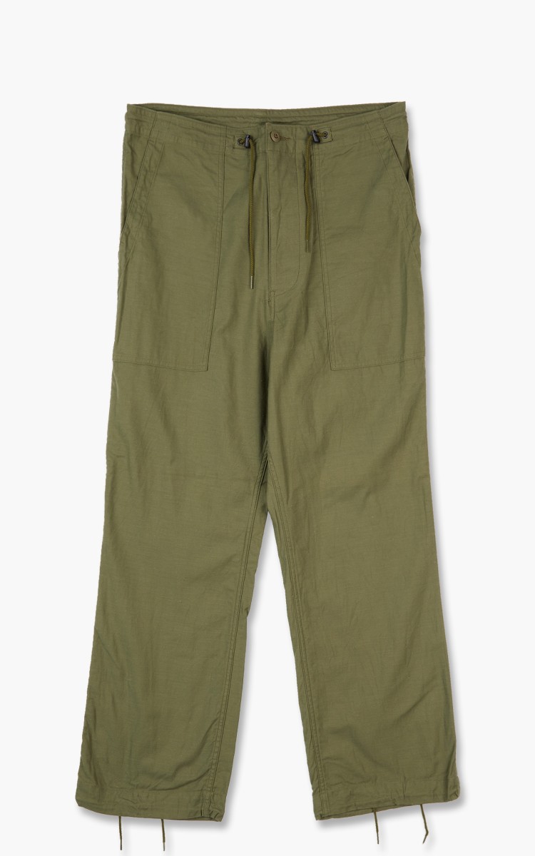 Needles String Fatigue Pant Back Sateen Olive | Cultizm