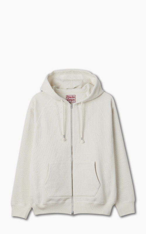 Wonder Looper Zip Hoodie Double Heavyweight French Terry Ecru