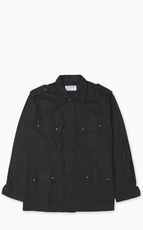 Houston Jungle Fatigue Jacket Cotton Poplin Black