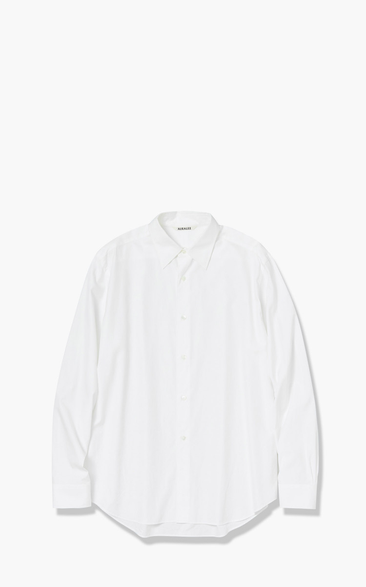 Auralee Washed Finx Twill Shirt White | Cultizm