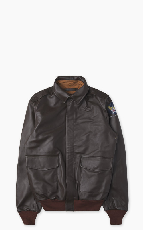 Houston A-2 Leather Jacket Horsehide Brown