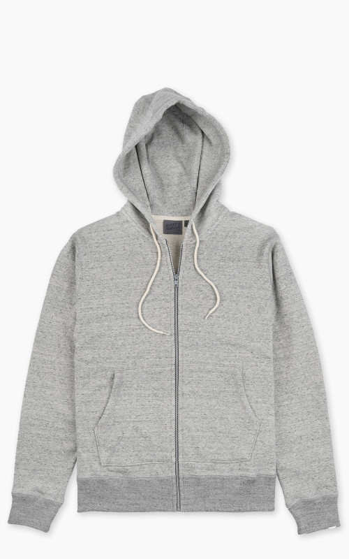 Naked & Famous Denim Zip Hoodie Heavyweight Terry Grey