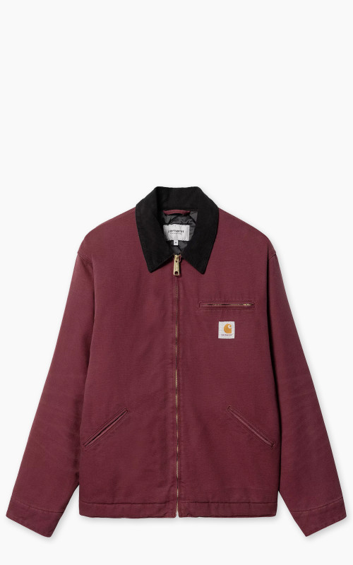 Carhartt WIP OG Detroit Jacket Winter Dearborn Canvas Aged Canvas Malbec/Black