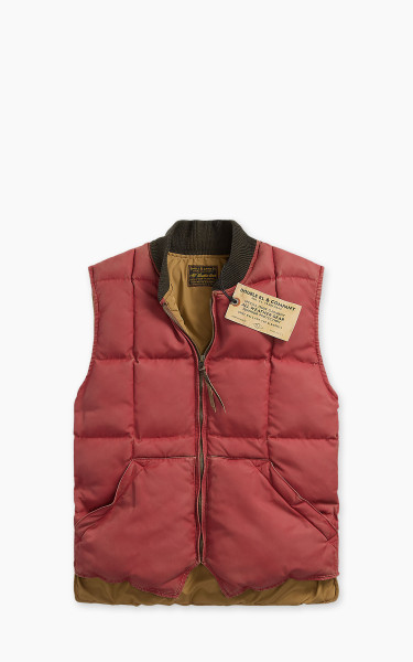 RRL Gladstone Quilted Vest Vintage Red