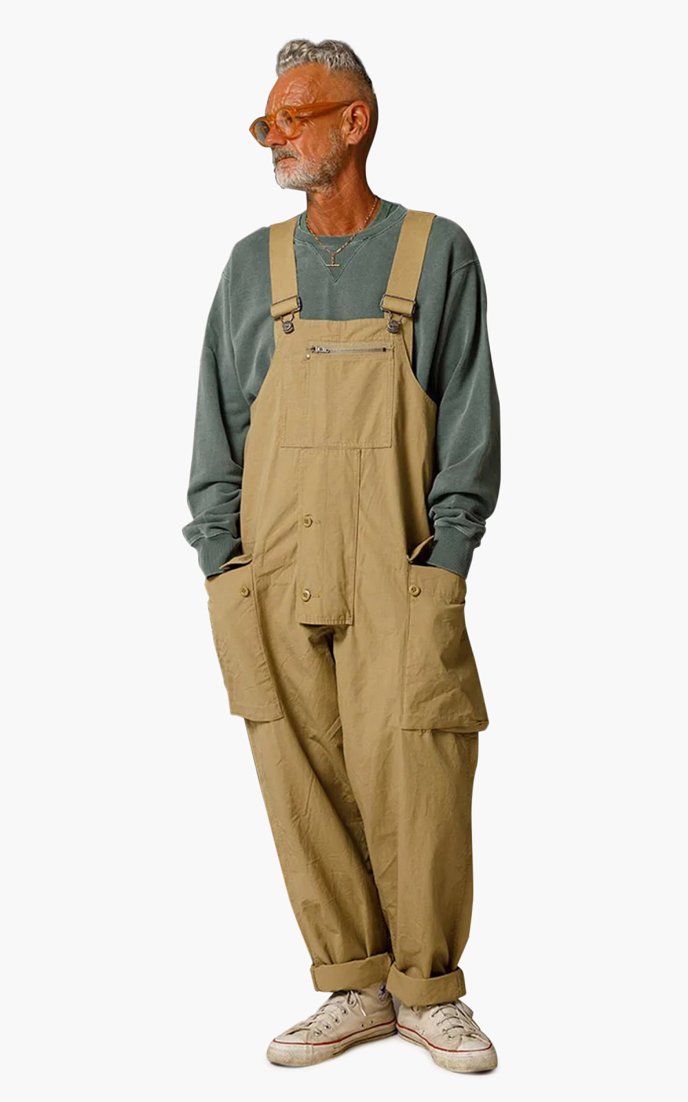 Nigel Cabourn Naval Dungaree Cotton Ripstop Tan | Cultizm