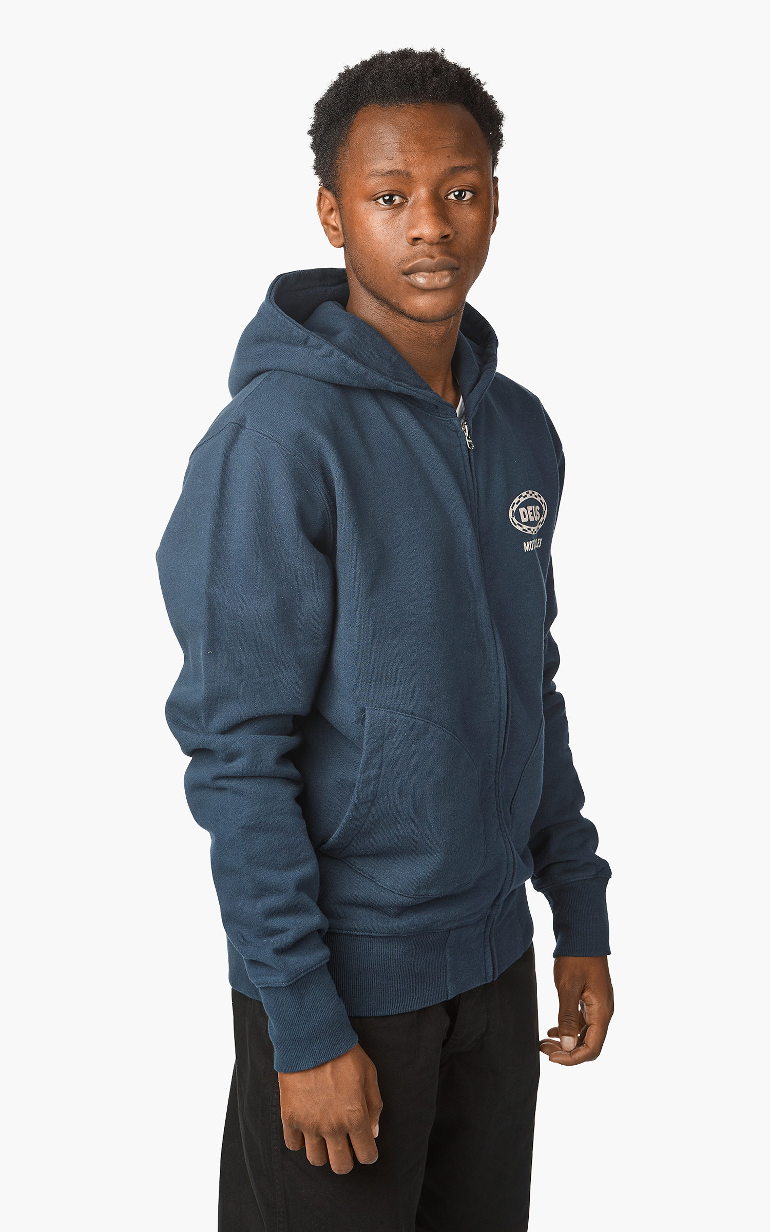 Deus Ex Machina Sirens Zip Thru Hood Navy | Cultizm