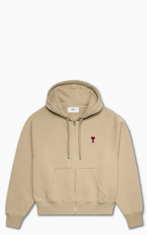 AMI Paris ADC Zipped Hoodie Champagne