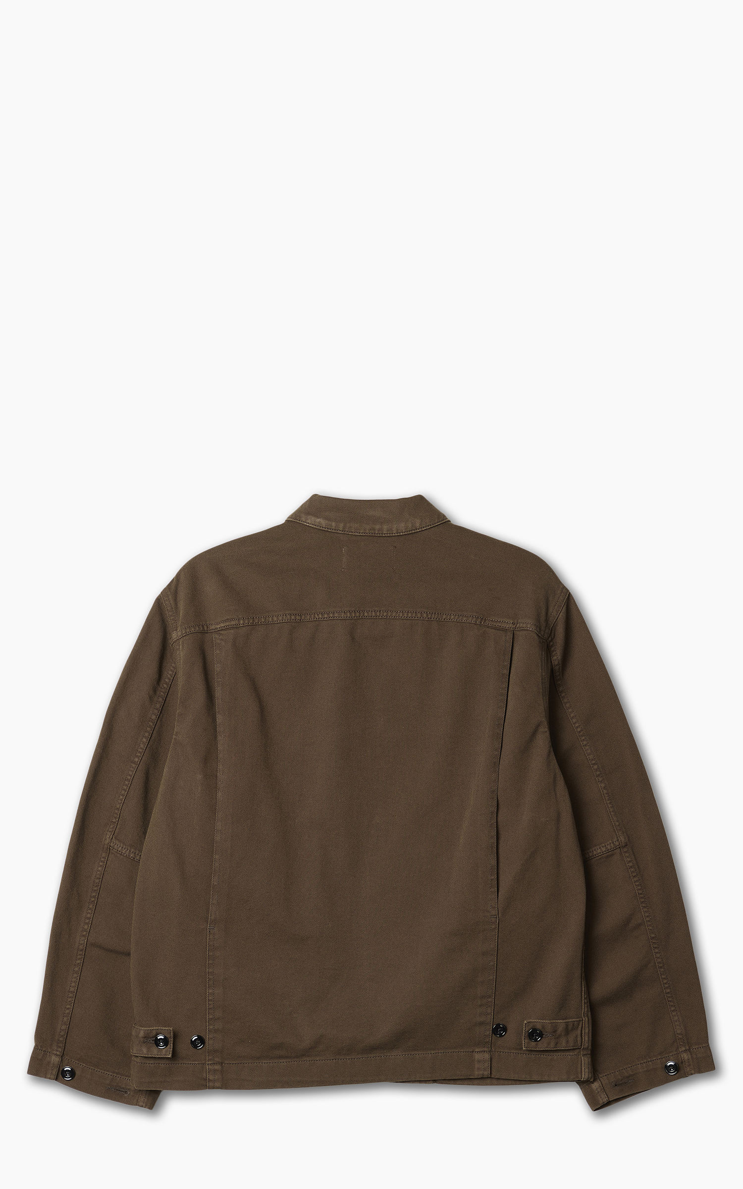 Boxy Jacket Garment Dyed Denim Dark Brown
