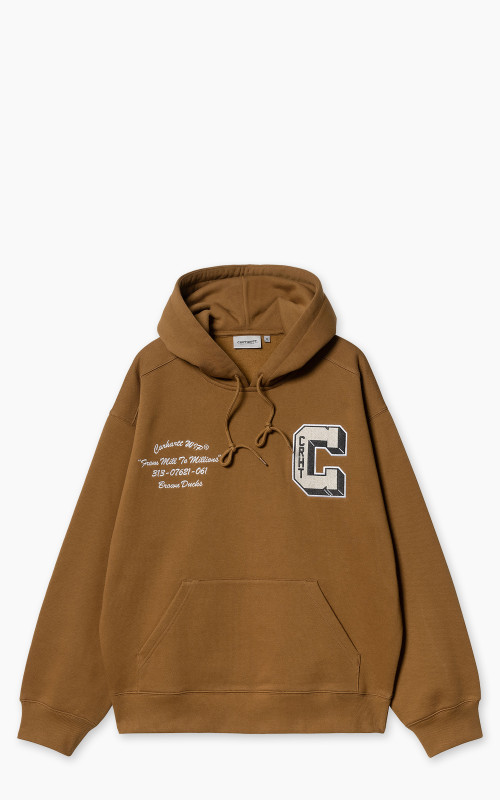 Carhartt WIP Hooded Brown Ducks Sweatshirt Hamilton Brown