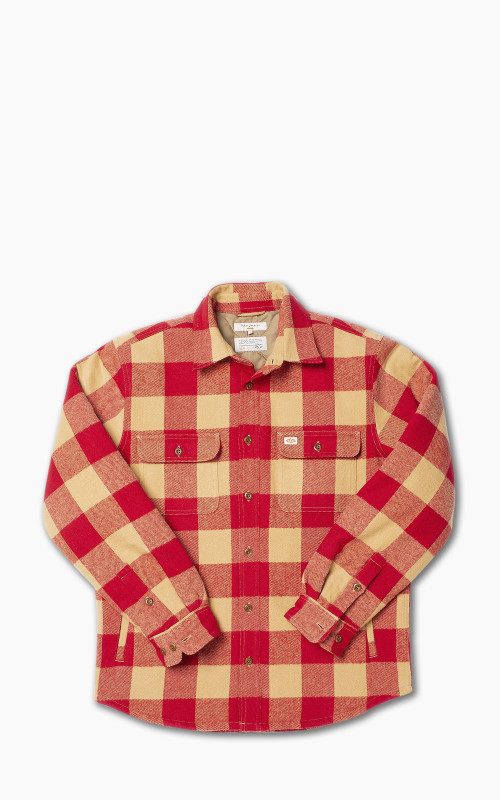 Nudie Jeans Glenn Padded Check Shirt Red