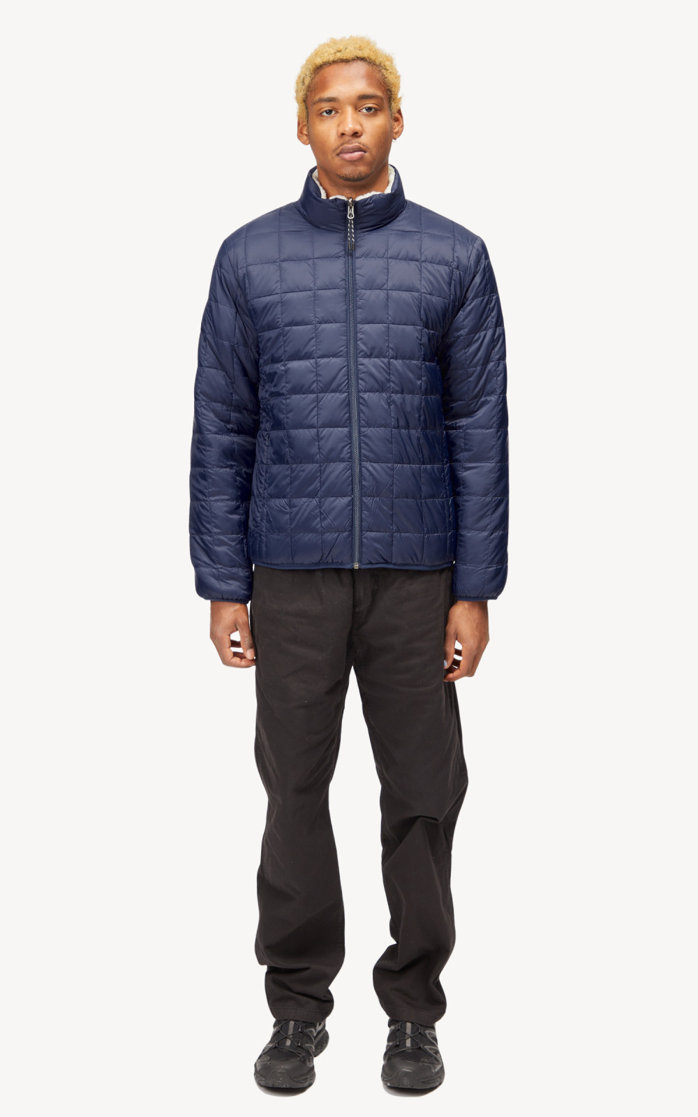 Taion Mountain Reversible Down x Boa Jacket Navy/Ivory | Cultizm