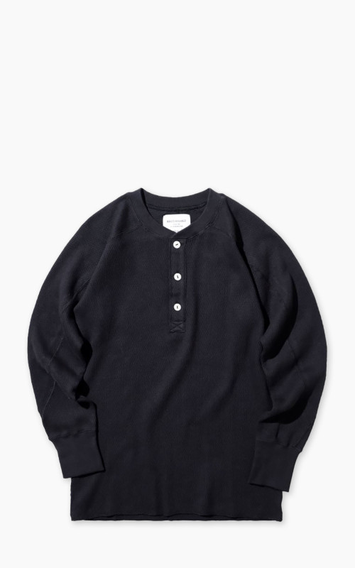 Houston Heavy Thermal L/S Henley Black