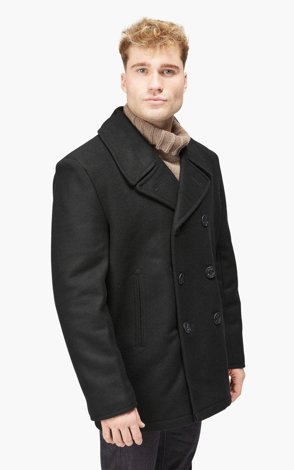 Military Surplus US Navy Pea Coat Black Cultizm